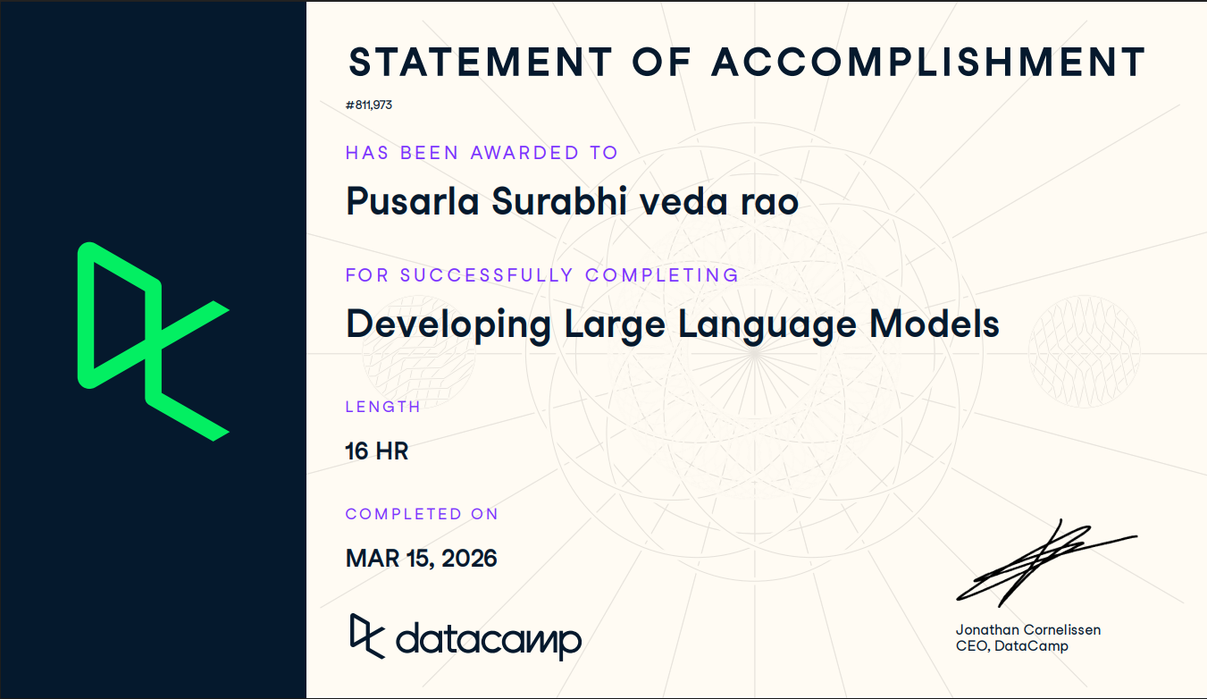 Veda Rao Surabhi Veda Rao · AI & Developer
